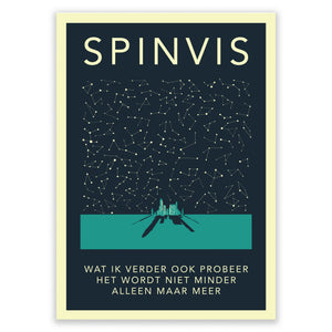 Spinvis - Hallo Maandag zeefdruk